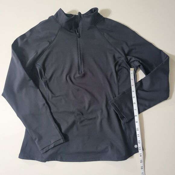 Layer 8 Women's Black Q-Zip Qwick-Dry Performance Long Sleeve Pullover - Picture 7 of 16